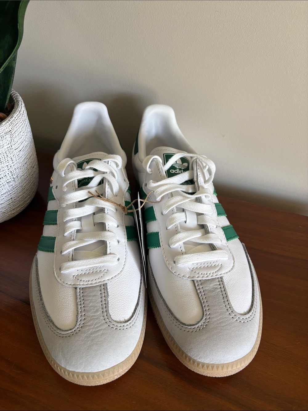 Adidas Samba OG Cloud White Bold Green Collegiate Green Gum NWT Women’s - Picture 10 of 10